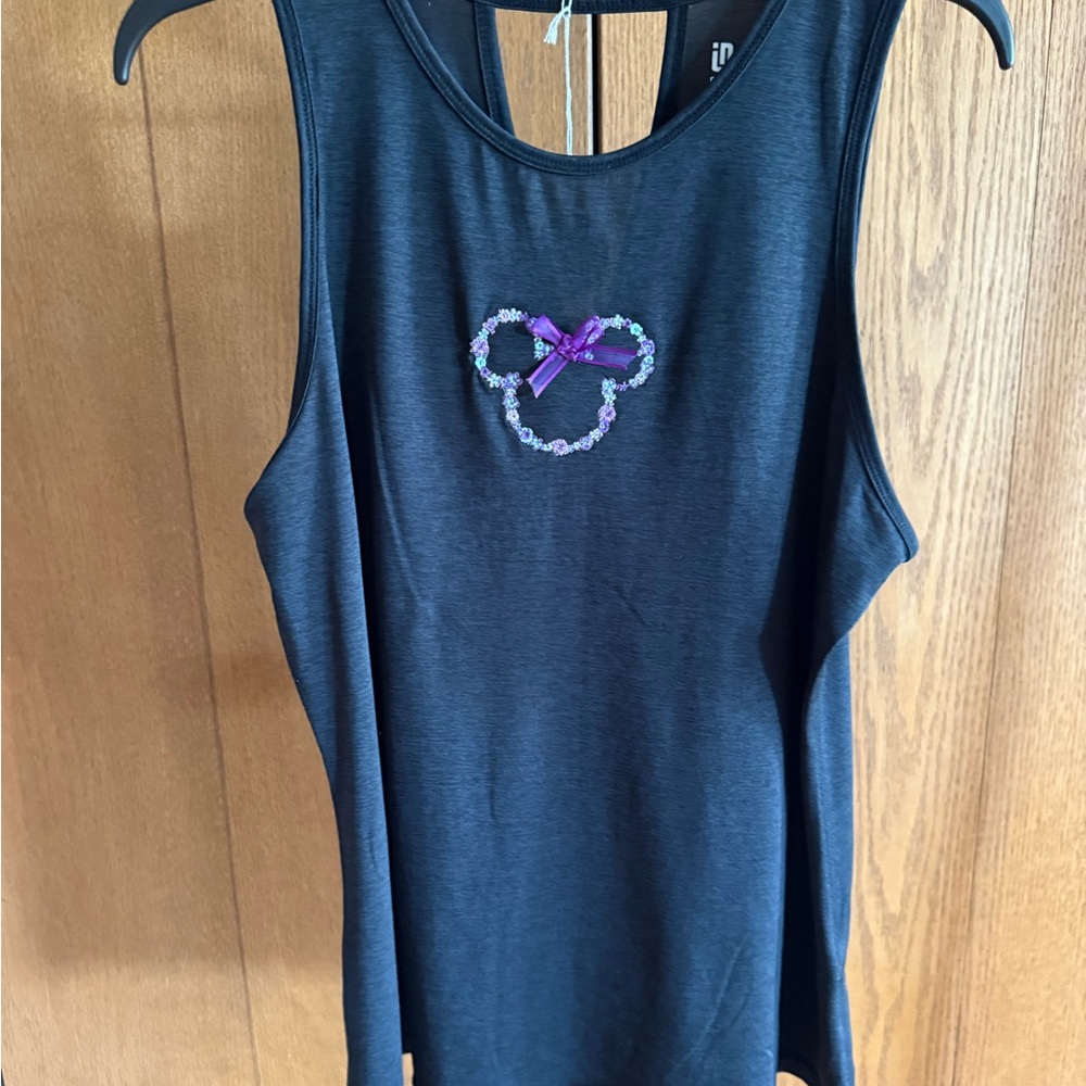 Black Tank Top wth Purple Minnie Mouse Design